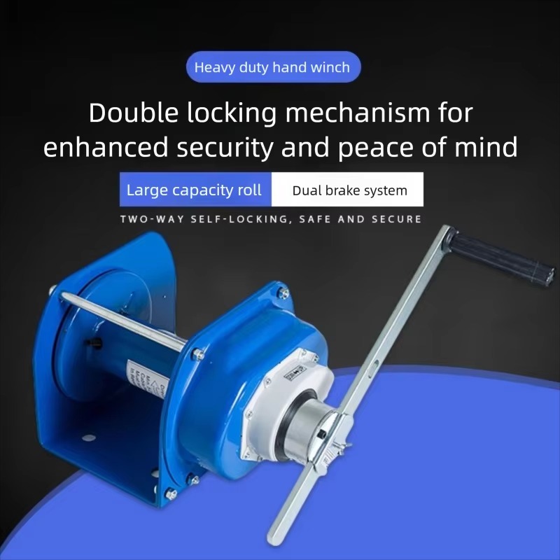 Heavy Equipment Hauling - 0.5-3Ton Self-Locked Manual Traction Winch Hand