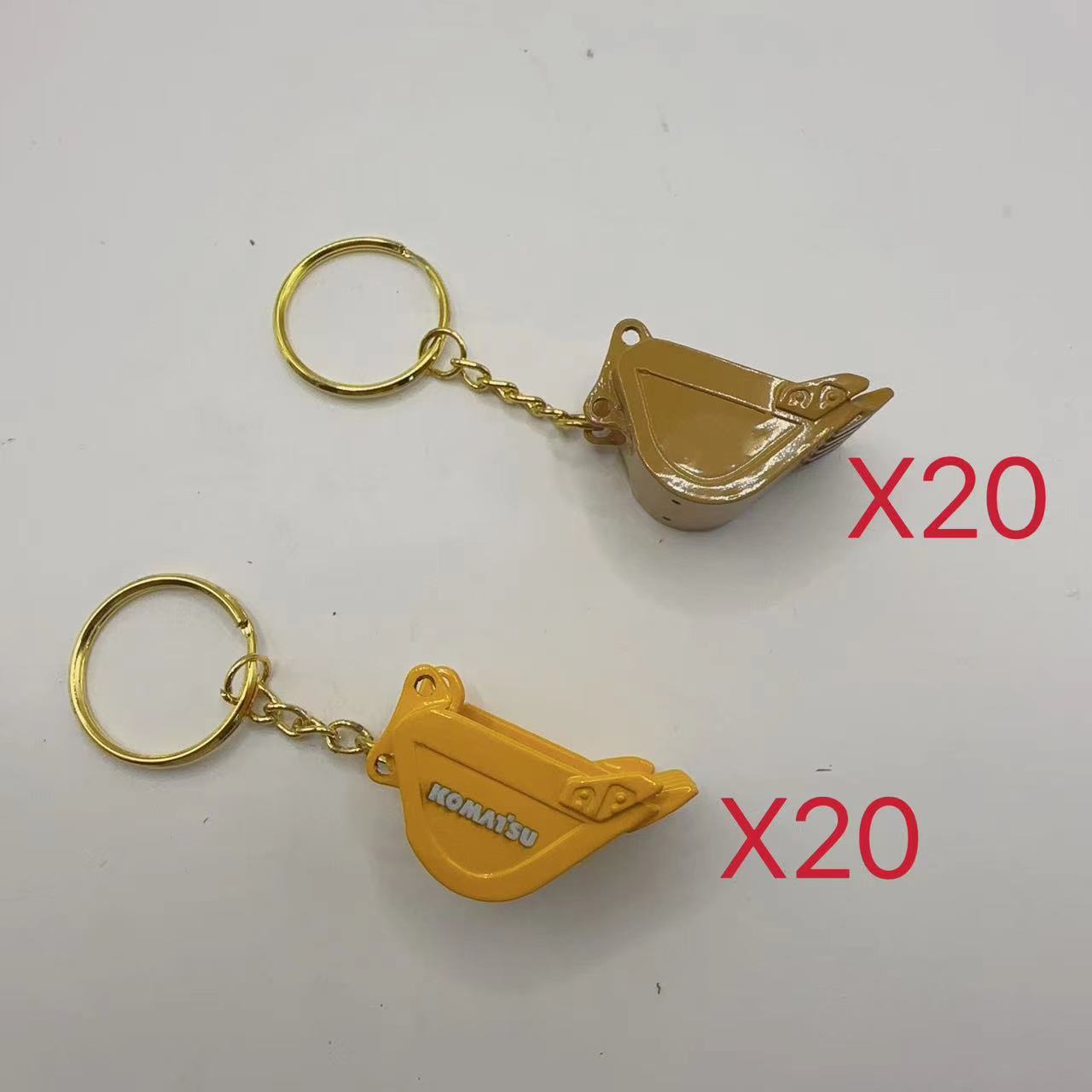 Heavy Equipment Keychain - 40PCS Excavator pendant key chain for