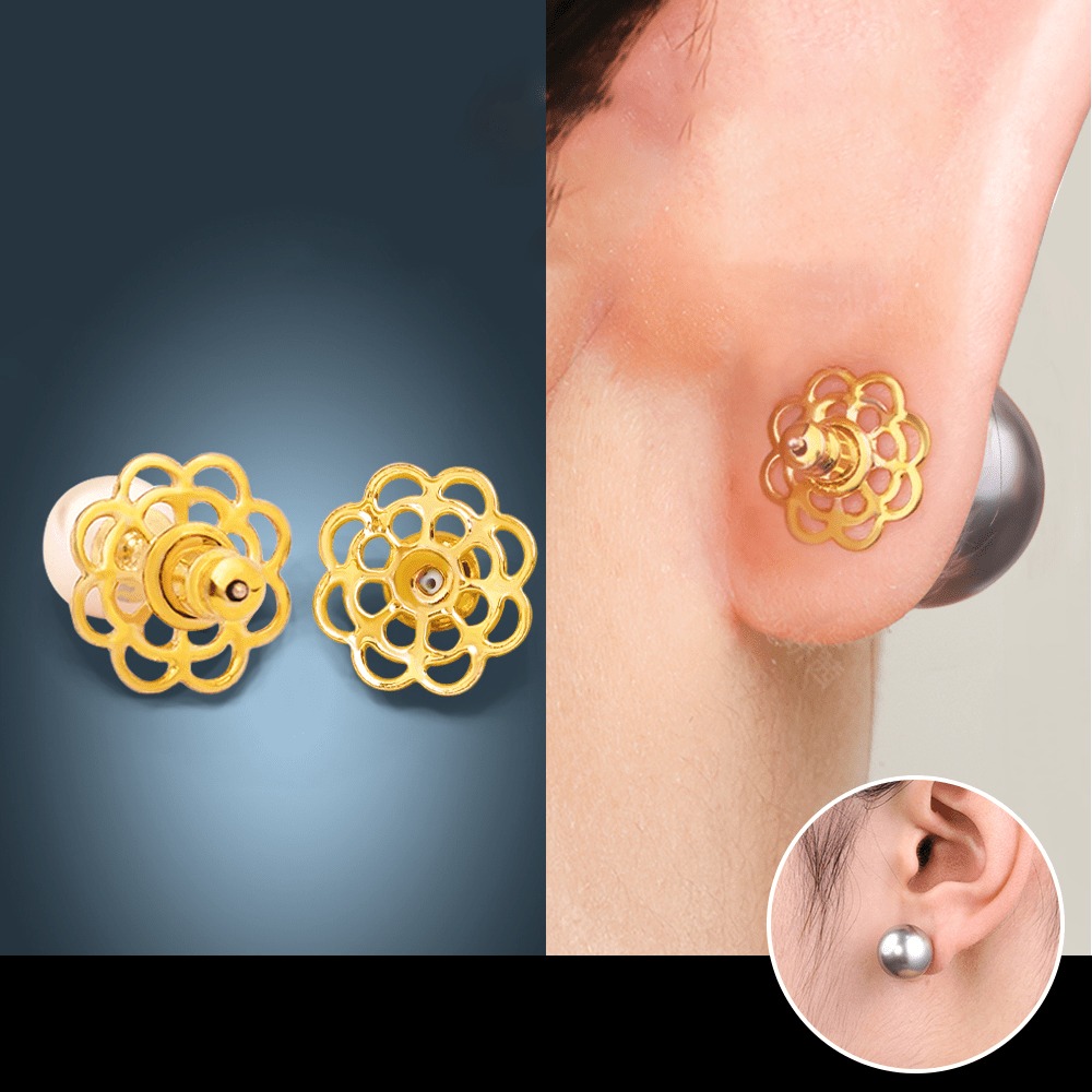 Heavy Equipment Rental - 4pcs Flower Heavy Earrings with Back