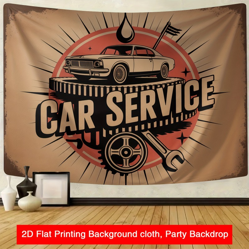 Large retro car service banner - Heavy Equipment Mechanic recension och pris