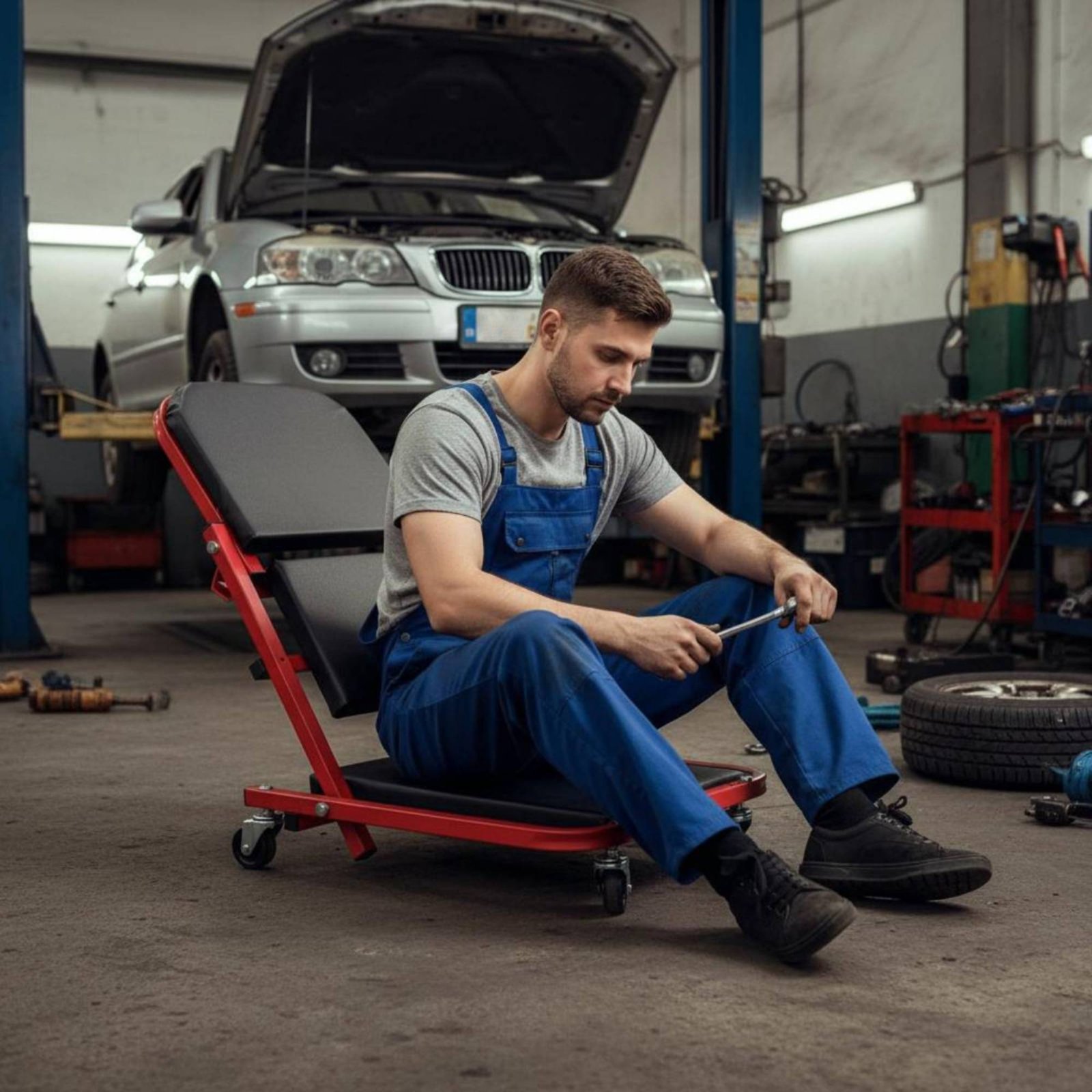 Folding Creeper Seat Foldable  - Heavy Equipment Mechanic recension och pris