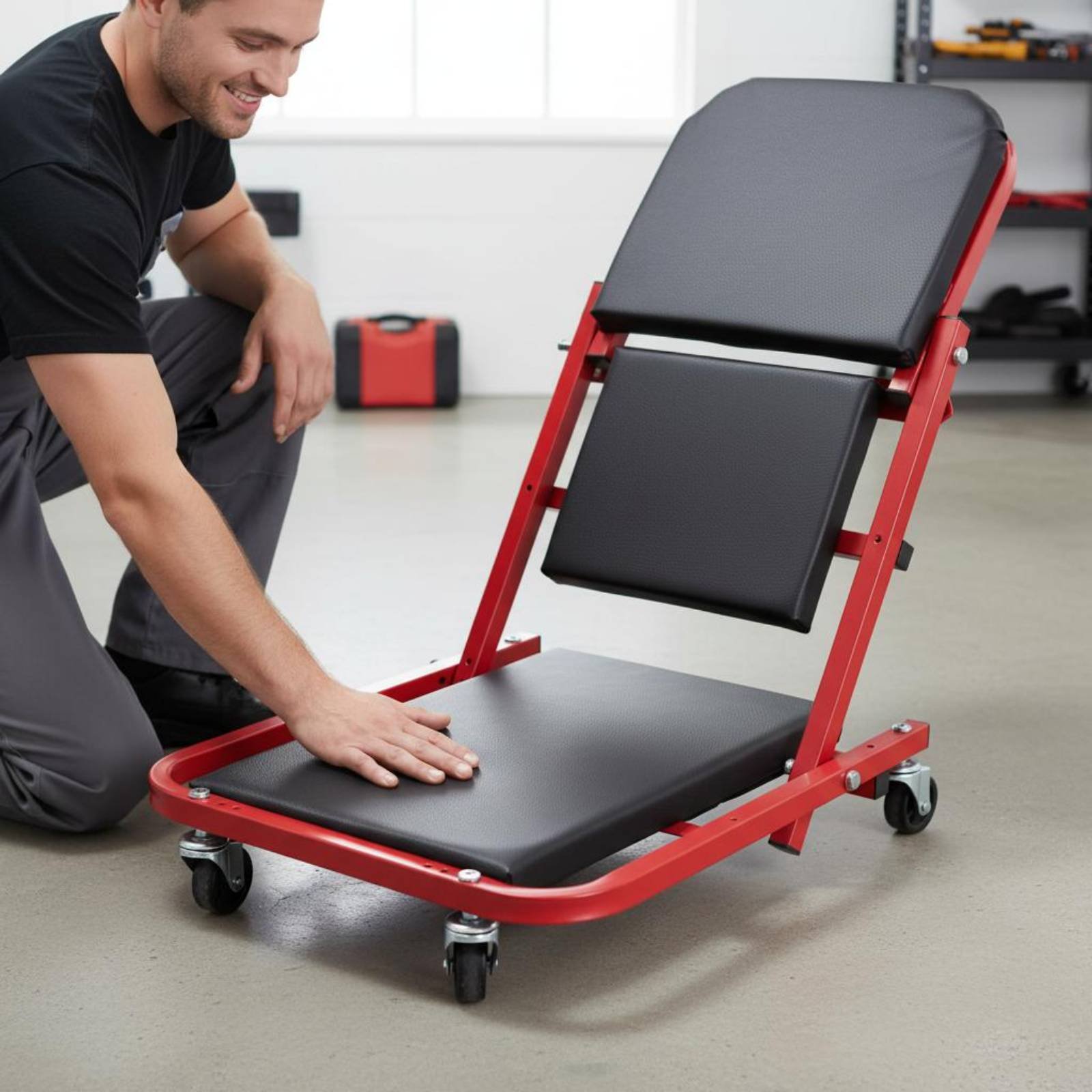 Folding Creeper Seat Foldable  - Heavy Equipment Mechanic recension och pris