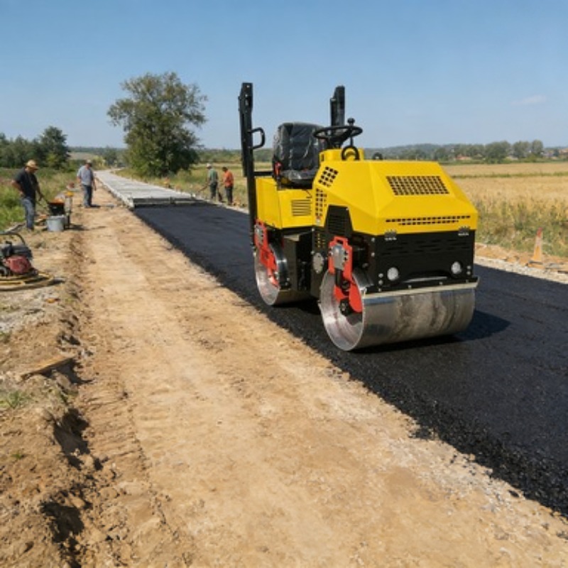 Single Drum Road Roller Vibrat - Heavy Equipment In Construction recension och pris