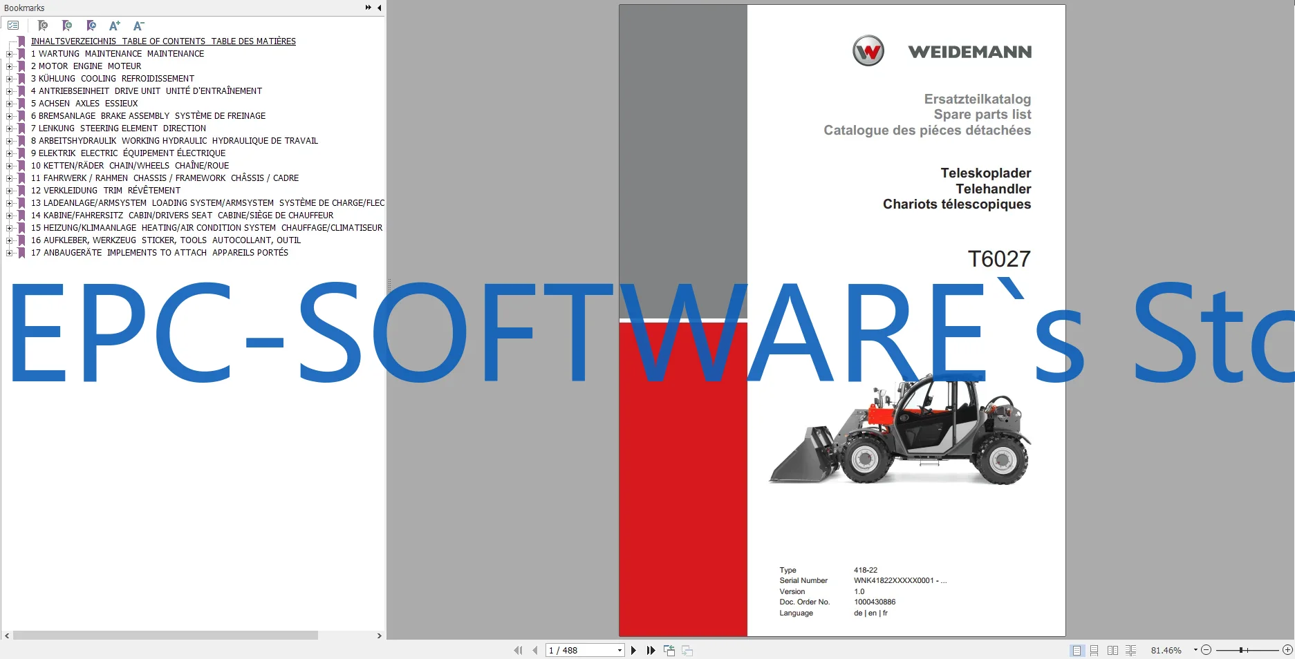 EPC-SOFTWARE Weidemann Heavy E - Heavy Equipment Software recension och pris