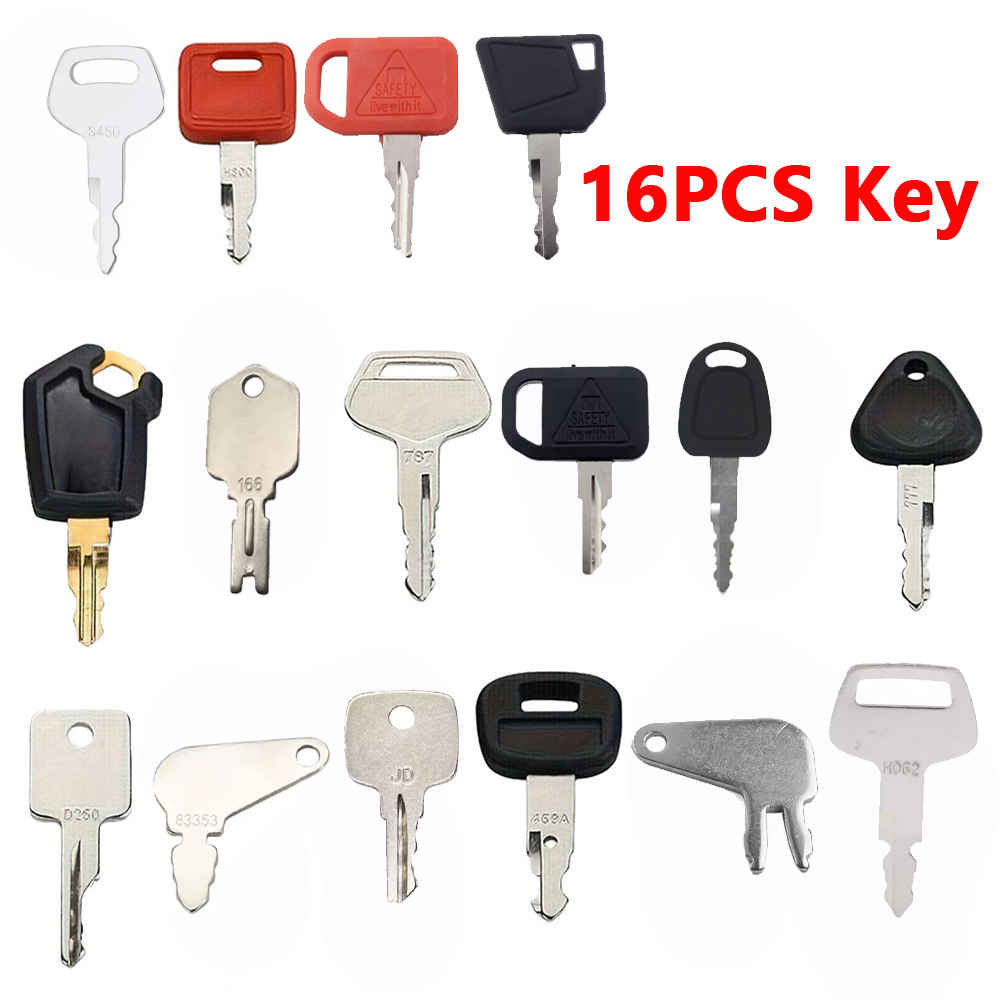 16PCS Heavy Equipment Key Set  - Heavy Equipment Key Set recension och pris