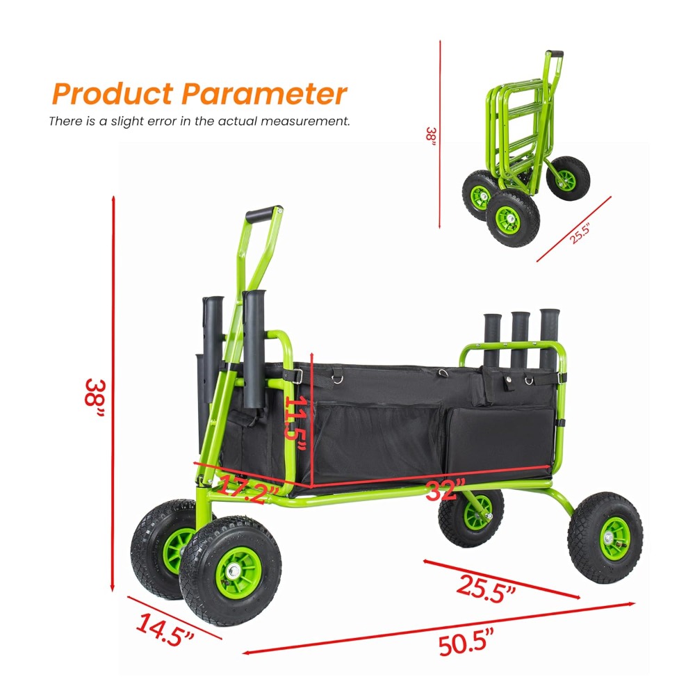 Fishing Cart Beach Cart Collap - Heavy Equipment Rental recension och pris
