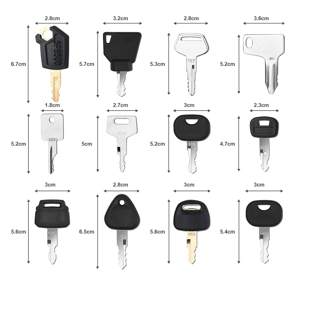 12Pcs Heavy Equipment Construc - Heavy Equipment Key Set recension och pris