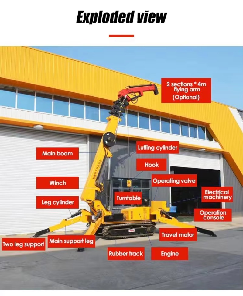 8T Hydraulic Spider Crane Heav - Heavy Equipment In Construction recension och pris