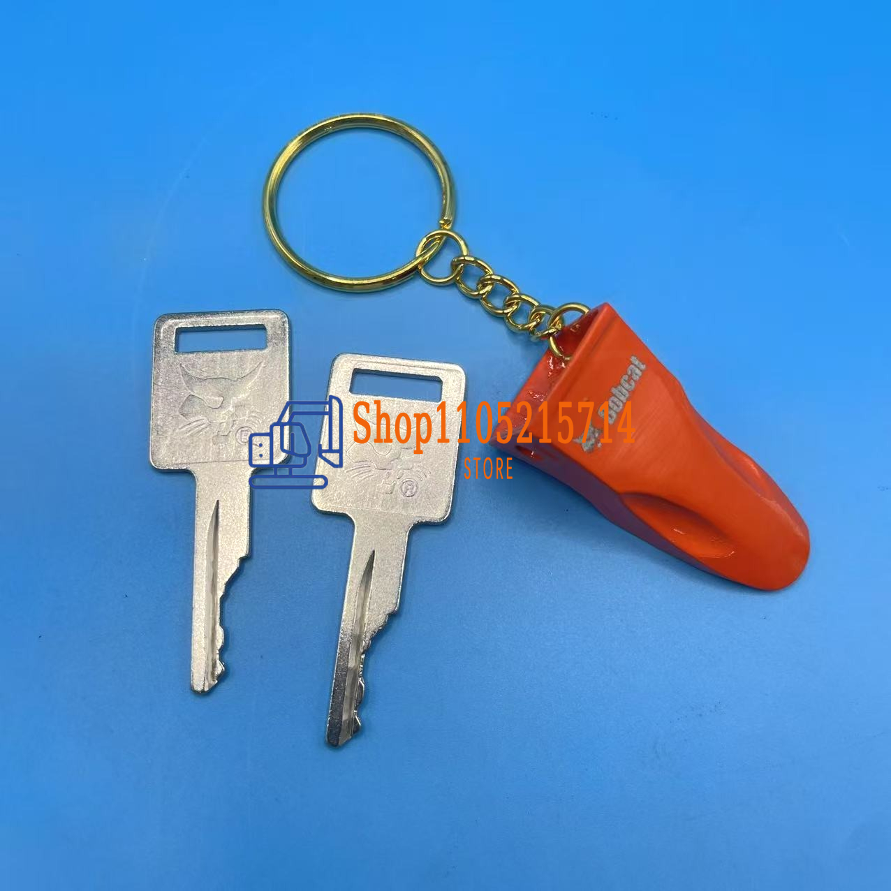 2pcs D250 Ignition Keys 669324 - Heavy Equipment Keychain recension och pris