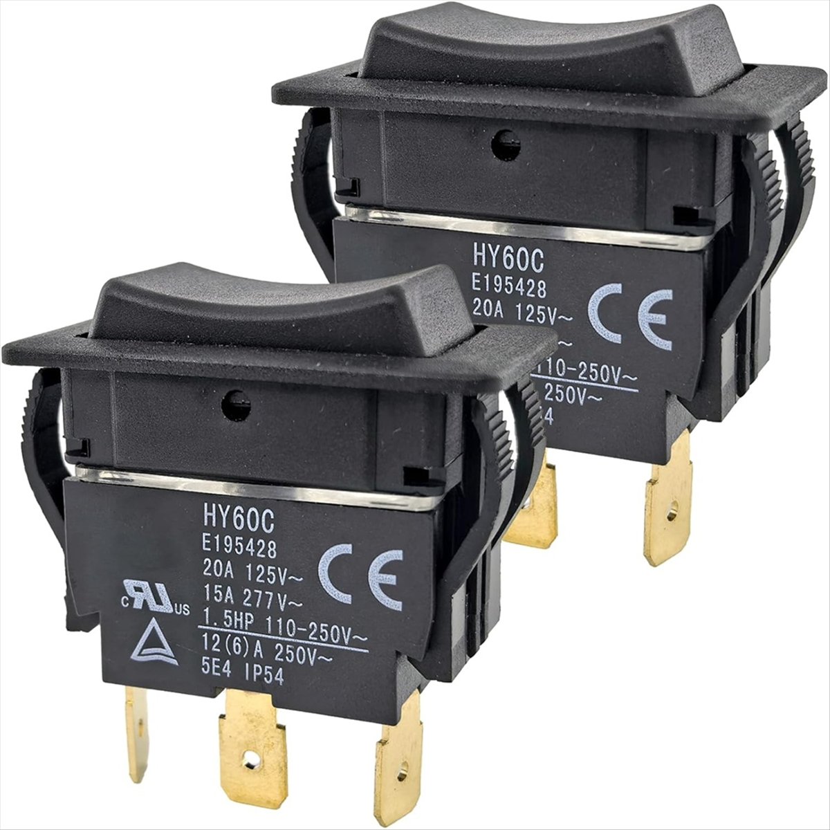 2 Pack HY60C 3-Pin Rocker Swit - Heavy Equipment Mechanic recension och pris